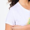 T-shirt σε γραμμή Α με τύπωμα και κοντά μανίκια