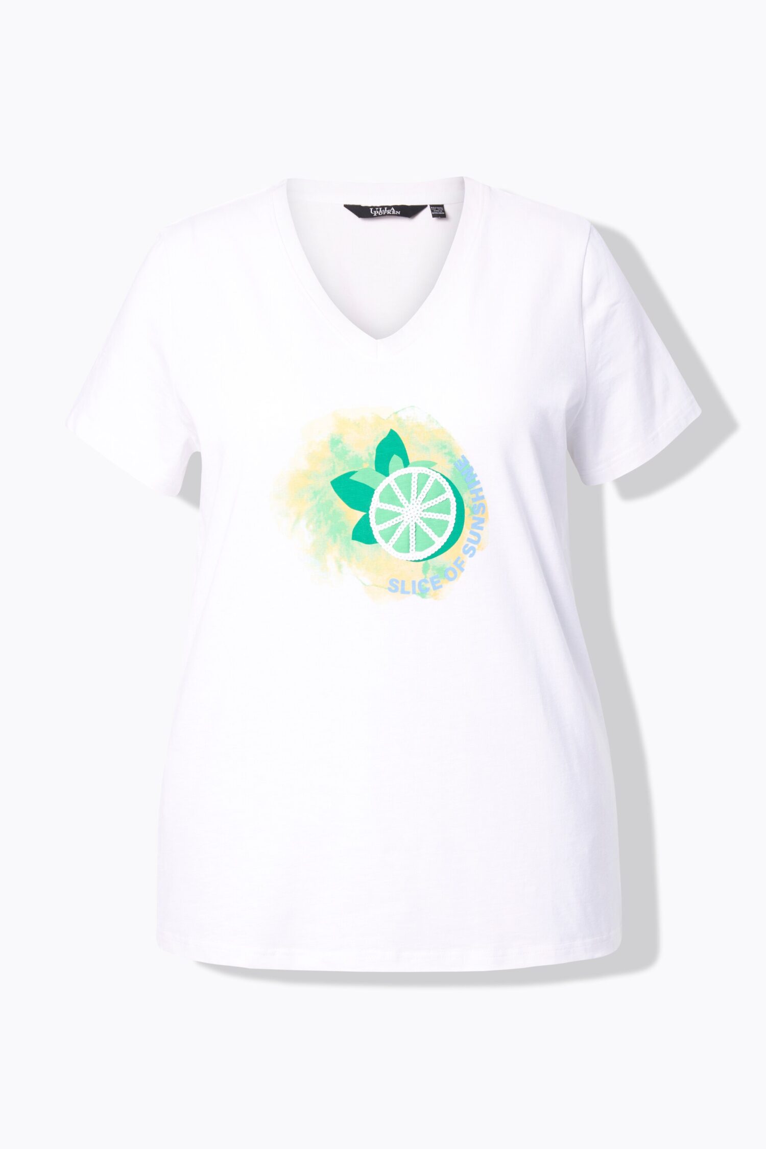 T-shirt σε γραμμή Α με τύπωμα και κοντά μανίκια