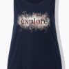 Τοπ αμάνικο σε γραμμή Α με τύπωμα "explore"