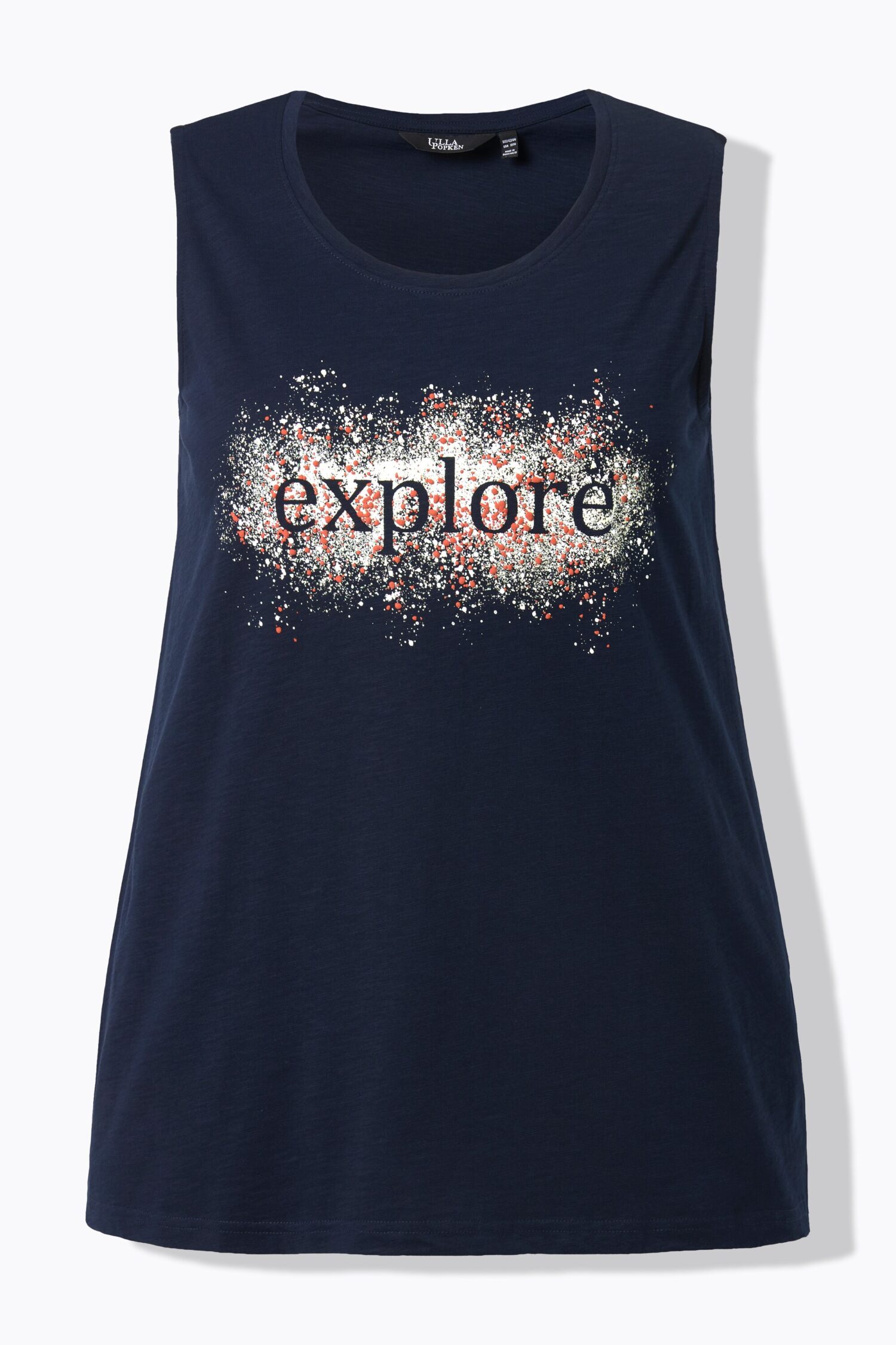 Τοπ αμάνικο σε γραμμή Α με τύπωμα "explore"
