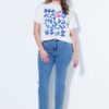 Τζιν παντελόνι mom fit με διακοσμητικές λεπτομέρειες