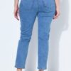 Τζιν παντελόνι mom fit με διακοσμητικές λεπτομέρειες