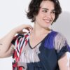 Φόρεμα με άνετη εφαρμογή και χαμηλούς ώμους με κορδόνι