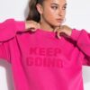 Μπλούζα φούτερ oversized με σχέδιο "KEEP GOING"