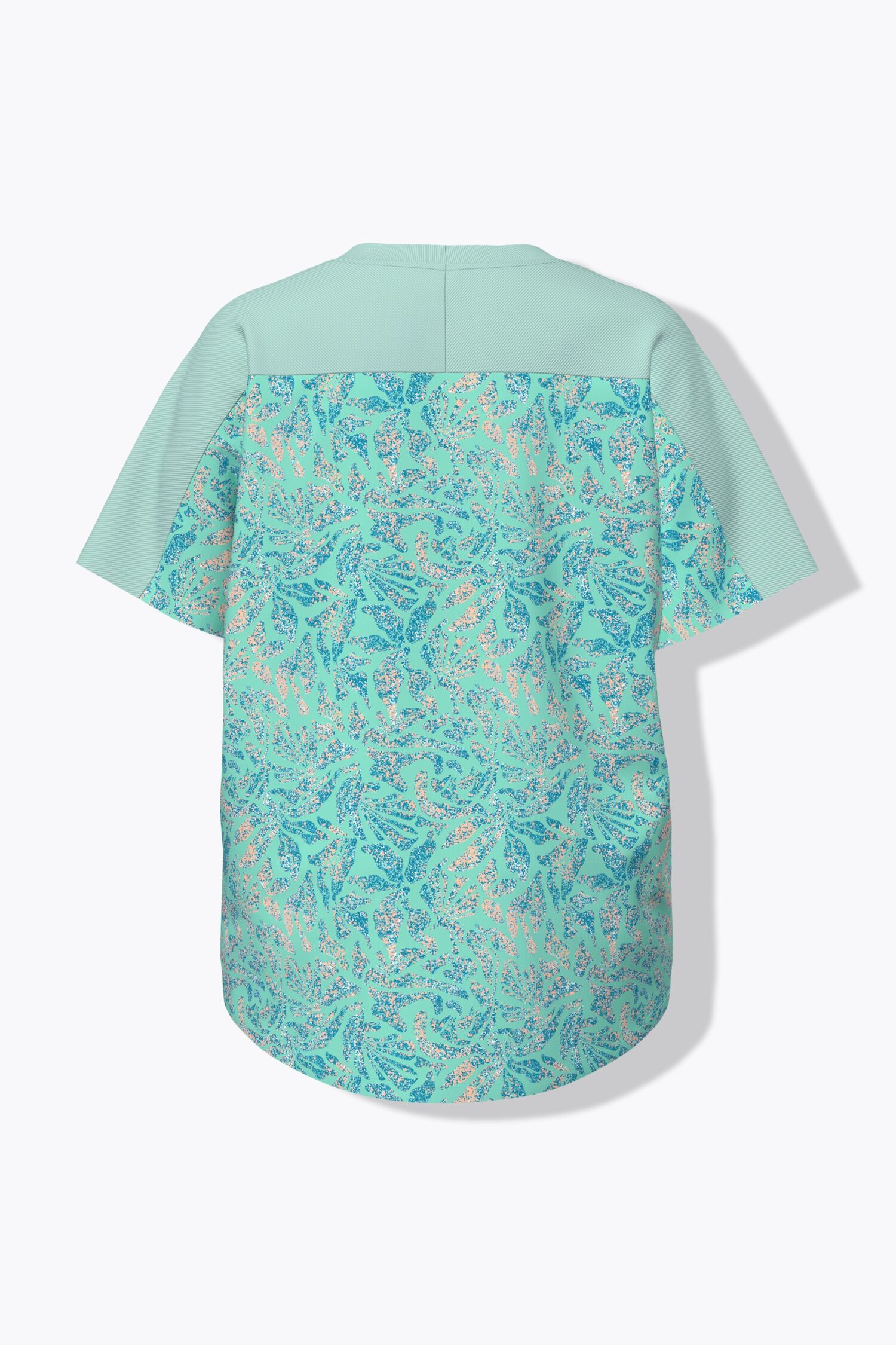 Μπλούζα κοντομάνικη oversized με φλοράλ σχέδιο