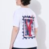 Μπλούζα κοντομάνικη, oversized με κέντημα και τύπωμα
