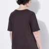 Μπλούζα κοντομάνικη oversized με μικρό κέντημα στο στήθος