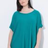 Μπλούζα oversized με φαρδιά, κοντά μανίκια