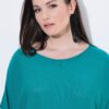 Μπλούζα oversized με φαρδιά, κοντά μανίκια