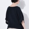 Μπλούζα oversized με κέντημα στα μανίκια