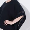 Μπλούζα oversized με κέντημα στα μανίκια