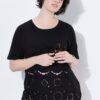 Μπλούζα oversized με κέντημα στο τελείωμα