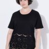 Μπλούζα oversized με κέντημα στο τελείωμα