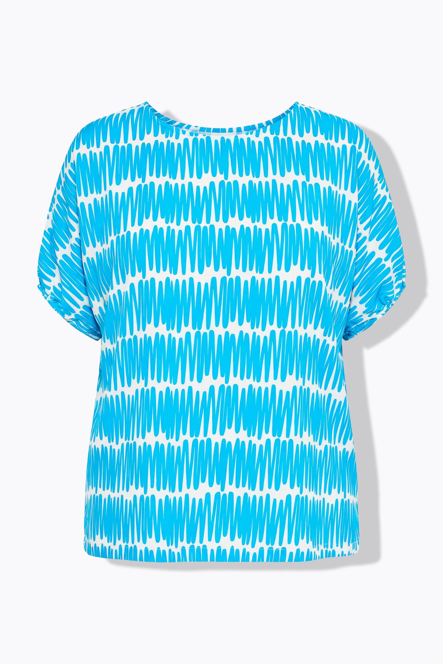 Μπλούζα oversized με κοντά μανίκια και σκίσιμο
