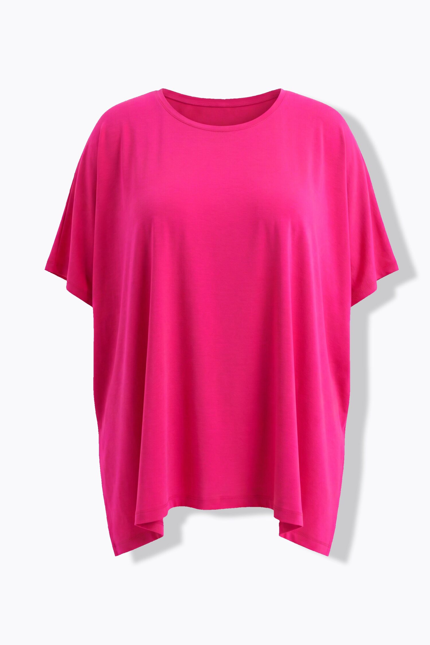 Μπλούζα oversized με στρογγυλή λαιμόκοψη και μυτερό τελείωμα