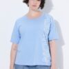 Μπλούζα oversized με στρογγυλή λαιμόκοψη και τύπωμα "Fashion"