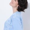 Μπλούζα oversized με στρογγυλή λαιμόκοψη και τύπωμα "Fashion"