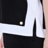 Μπλούζα πλεκτή oversized με λαιμόκοψη V και κοντά μανίκια