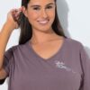 Νυχτικό oversized με κοντά μανίκια και τύπωμα στην πλάτη