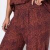 Παντελόνι Palazzo ψηλόμεσο με croco print και τσέπες