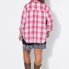 Πουκάμισο flannel oversized με καρό σχέδιο και τσέπη