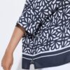 Πουκάμισο oversized με φλοράλ σχέδιο και μανίκια 3/4