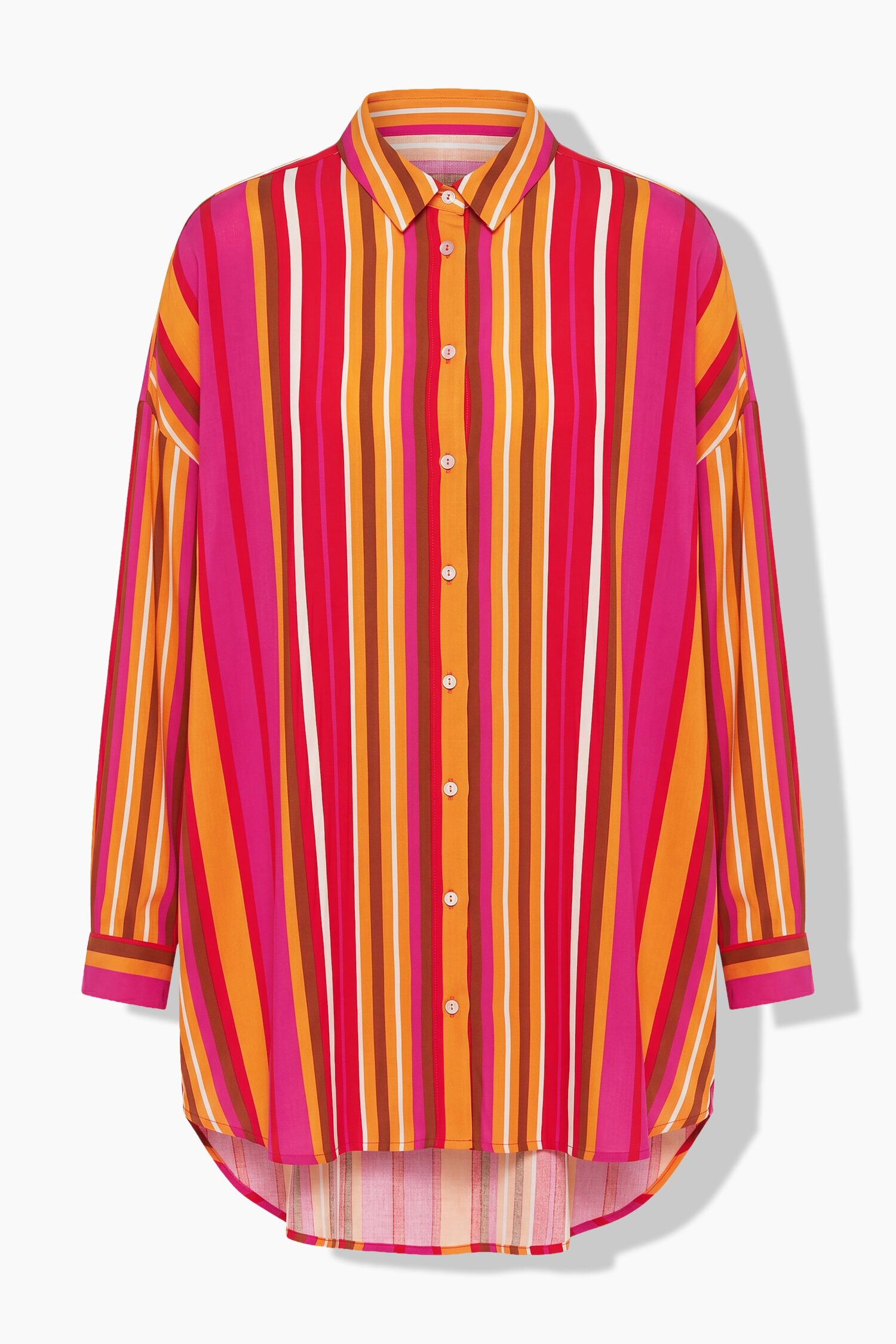 Πουκάμισο oversized με λεπτή υφή και ρίγες