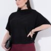 Πουλόβερ oversized, από απαλή πλέξη με όρθιο γιακά