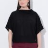 Πουλόβερ oversized, από απαλή πλέξη με όρθιο γιακά