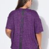 T-shirt oversized με λεοπάρ print και τύπωμα στην πλάτη