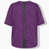 T-shirt oversized με λεοπάρ print και τύπωμα στην πλάτη