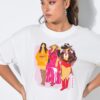T-shirt oversized με τύπωμα Lady