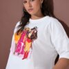 T-shirt oversized με τύπωμα Lady