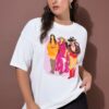 T-shirt oversized με τύπωμα Lady