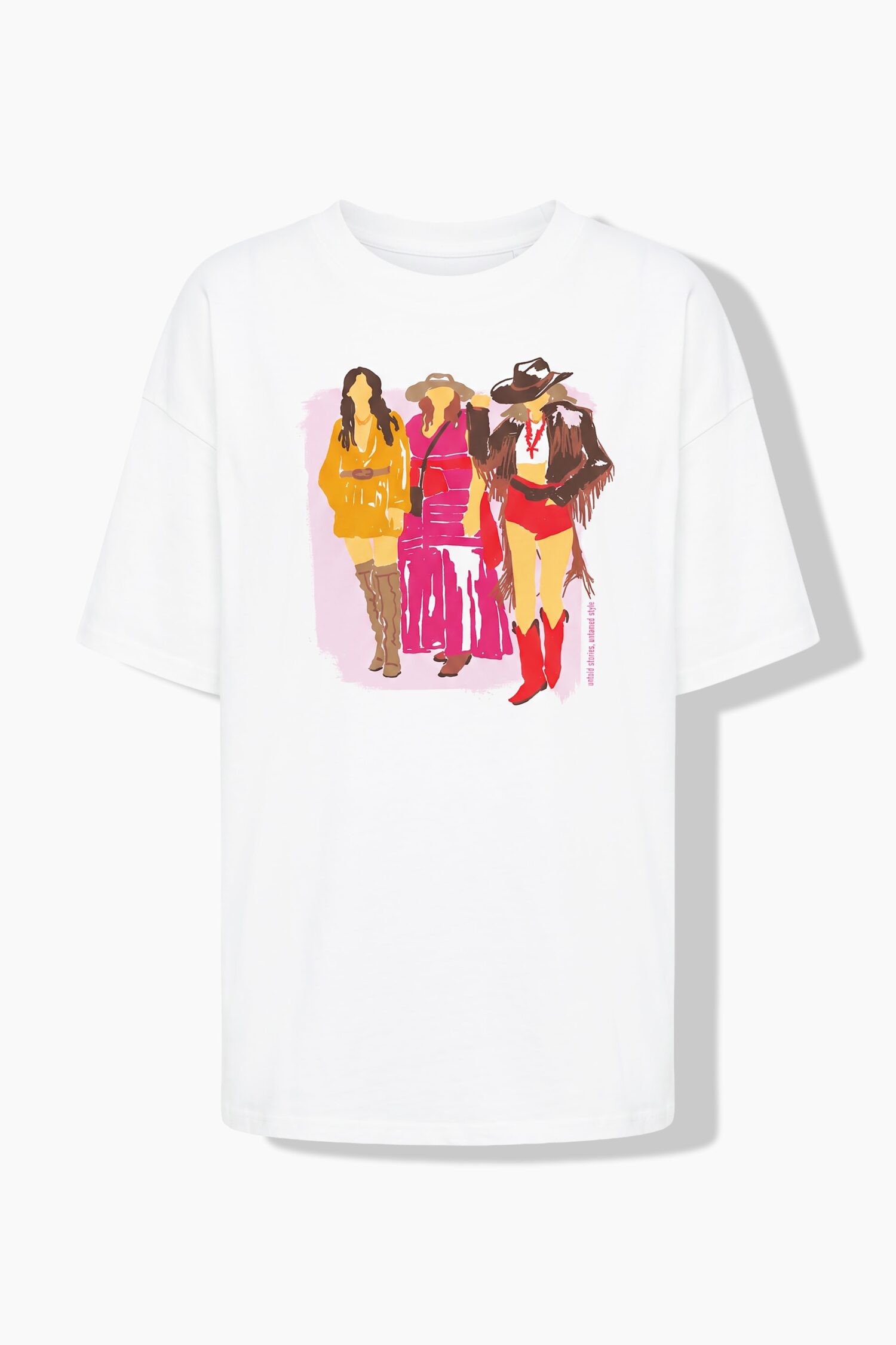 T-shirt oversized με τύπωμα Lady