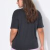 T-shirt oversized με washed effect και τύπωμα