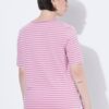 T-shirt σε γραμμή Α με ριγέ print και κοντά μανίκια