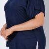 Τουνίκ oversized με όρθιο γιακά και κοντά μανίκια
