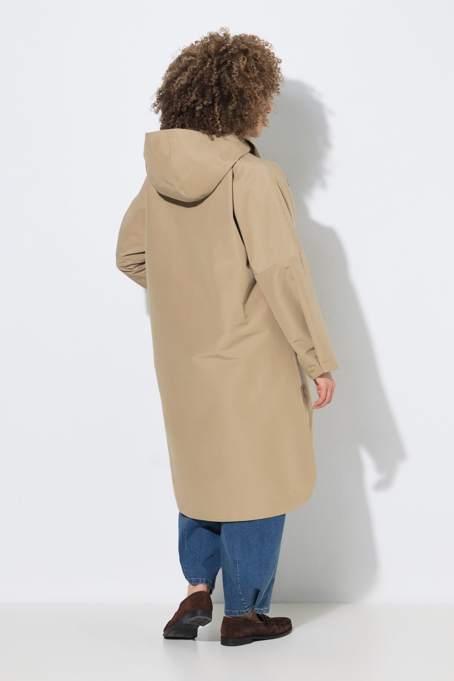 Καμπαρντίνα oversized με καρό επένδυση υψηλής ποιότητας