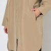 Καμπαρντίνα oversized με καρό επένδυση υψηλής ποιότητας