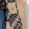 Καμπαρντίνα oversized με καρό επένδυση υψηλής ποιότητας