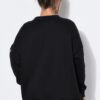 Μπλούζα φούτερ oversized με κέντημα στα μανίκια