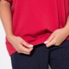 Μπλούζα φούτερ oversized με κοντά μανίκια