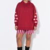 Μπλούζα φούτερ oversized με σχέδιο από ύφασμα terry στα μανίκια
