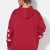 Μπλούζα φούτερ oversized με σχέδιο από ύφασμα terry στα μανίκια
