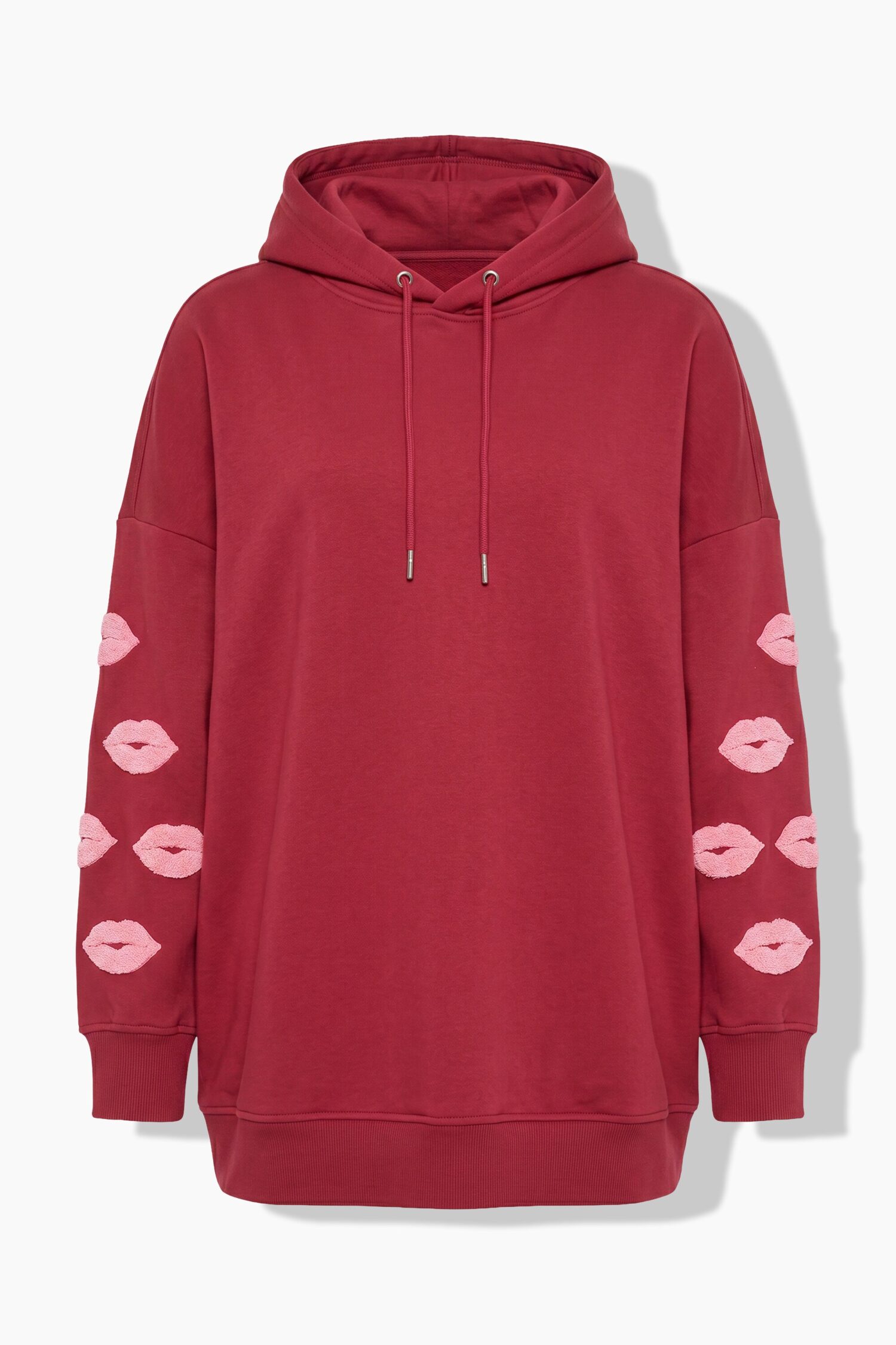 Μπλούζα φούτερ oversized με σχέδιο από ύφασμα terry στα μανίκια