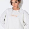 Μπλούζα φούτερ oversized με τύπωμα Cool & Kind