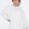 Μπλούζα φούτερ oversized με τύπωμα Cool & Kind