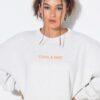 Μπλούζα φούτερ oversized με τύπωμα Cool & Kind