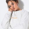 Μπλούζα φούτερ oversized με τύπωμα Cool & Kind